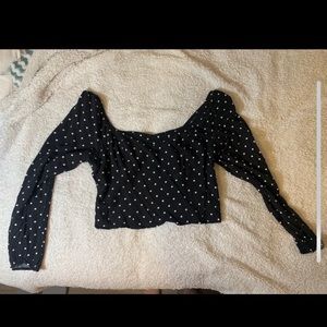 Polka dot long sleeve shirt